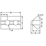 13034 - M8 Self-Aligning Roll-in T-Nut with Ball Spring