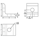 40-4302 - 40 Series 2 Hole Inside - Corner Bracket