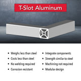 1001-S - 1” X 1” Smooth Surface T-Slotted Profile - Single Open T-Slot