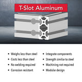 40-4080 -40mm X 80mm T-Slotted Profile - Six Open T-Slots