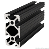 1020 - Black 1.00” X 2.00” T-Slotted Profile - Six Open T-Slots