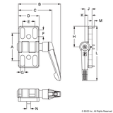 12085 - 15 Series 4 Hole - Slotted Locking Zinc Hinge