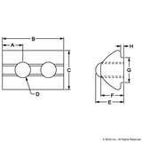 13037 - 1/4-20 Self-Aligning Roll-in T-Nut with Ball Spring