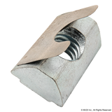 13041 - ROLL-IN T-SLOT NUT, STEPPED 8, UNC5/16-18, CLEAR ZINC-PLATED