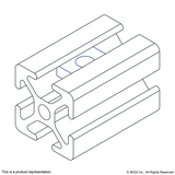 14122 - Threaded Plate  9 X 9 X 3 M5 Clear Zinc