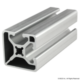 1502-LS - 1.5” X 1.5" Lite Smooth Surface T-Slotted Profile - Two Adjacent Open T-Slots