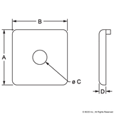 2015 - Plain - End Cap for PN 1010 Black w/ Push-Ins