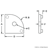 2022 - PLAIN - 10 Series End Cap with Push-In Fastener