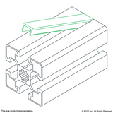 2823 - 15 & 40 Series Series Economy T-Slot Cover 72.5"