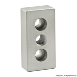 2129 - 10 Series 3 Hole - Center Tap Base Plate: 1.00" x 2.00" with 3/8-16 Tap