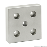 2140 - 15 Series 5 Hole - Center Tap Base Plate: 3.00" x 3.00" with 1/2-13 Tap