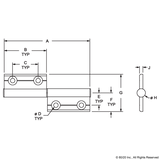 2325 - 10 & 25 Series 4 Hole - Concealed Hinge