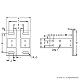 2390 - 15 Series Floor Mount Base Plate