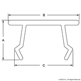 2820 - 10 Series Economy T-Slot Cover per 72.5"