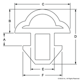 2829 - 15 & 40 Series Rubber Door Seal (sold by the ft)