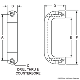2885 - 10 & 15 Series Aluminum Door Handle (Medium)
