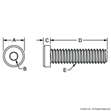 3017 - 1/4-20 x 1.000" Low Head Socket Cap Screw