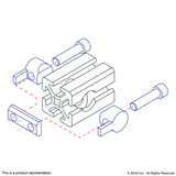 3085 - 10 Series 10-32 Double Anchor Slide-in T-Nut