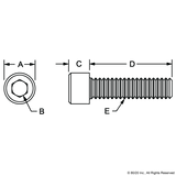 3112 - 5/16-18 x .750" Socket Head Cap Screw (SHCS)