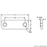 3280 1/4-20 Double Slide-in Economy T-Nut