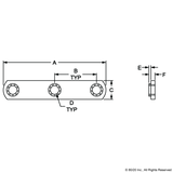 3285 5/16-18 Triple Slide-in Economy T-Nut
