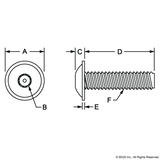 3342 - 1/4-20 x .500" Flanged Button Head Socket Cap Screw (FBHSCS)