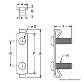 3351 - 10 Series Double End Fastener Clip