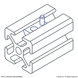 3376 - 1/4-20 Roll-In T-Nut with Flex Handle