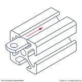 3676 - 10-32 Slide-in Economy T-Nut - Offset Thread