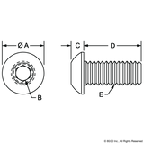 3690 - 1/4-20 x .500" Button Head Socket Cap Screw (BHSCS)