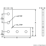 4081 - 10 Series 5 Hole - "L" Flat Plate