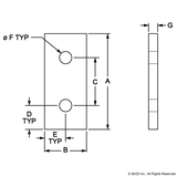 4107 - 10 Series 2 Hole - Straight Flat Plate