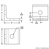4108 - 10 Series 2 Hole - Lite Inside Corner Bracket