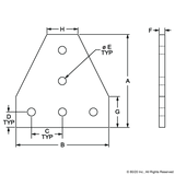 4140 - 10 Series 5 Hole - Tee Flat Plate