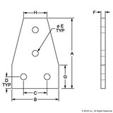 4141 - 10 Series 4 Hole - Tee Flat Plate