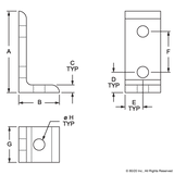 4176 - 10 Series 3 Hole - Inside Corner Bracket