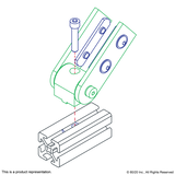 4380 - 15 Series Standard 0 Degree Dynamic Pivot Assembly with Dual Straight Arms