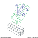 4383 - 15 Series Standard 90 Degree Dynamic Pivot Assembly with Dual Straight Arms