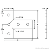 4480 - 15 Series 5 Hole - "T" Flat Plate