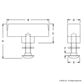 6801 - 15 Series “T” Handle Linear Bearing Brake Kit