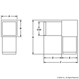 9220 - 2 Way Corner Connector