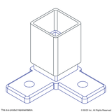 9242 - 90 Degree Corner Base Connector