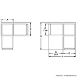 9250 - 3 Way Corner Connector