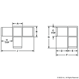 9270 - 4 Way Corner Connector