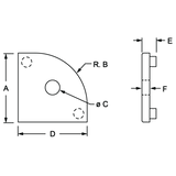 2035-PLAIN - 15 Series End Cap with Push-In Fastener