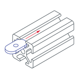 30-3796 - M8 Slide-in Economy T-Nut - Centered Thread
