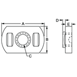 30-3796 - M8 Slide-in Economy T-Nut - Centered Thread