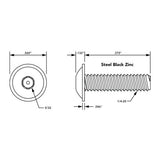 3390 - 1/4-20 x .375" Flanged Button Head Socket Cap Screw (FBHSCS)
