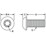 3692 - 1/4-20 x .750" Button Head Socket Cap Screw (BHSCS)
