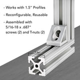 4332 - 15 Series 2 Hole - Gusseted Inside Corner Bracket